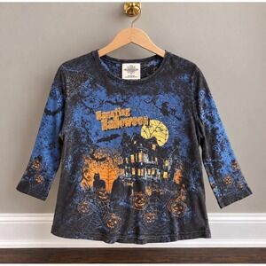 Studio Collection Endless Designs Haunting Halloween Sequin Shirt Large Womens